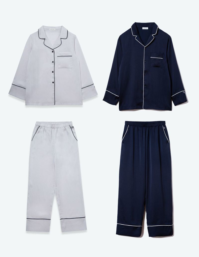 ヴィンテージサテンパジャマ長袖セット【ペアパジャマ/限定BOX付