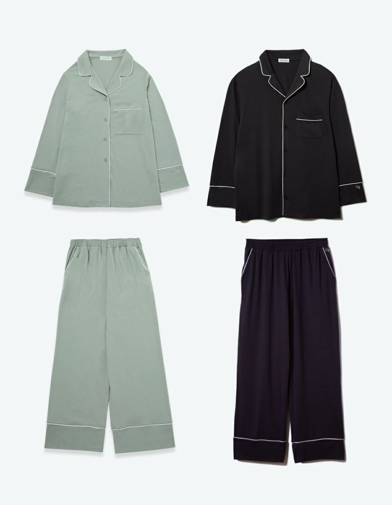 コットンベアパジャマ長袖セット【ペアパジャマ/限定BOX付